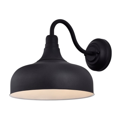 Outdoor Matte Black LED Dimmable Barn Light Wall Light