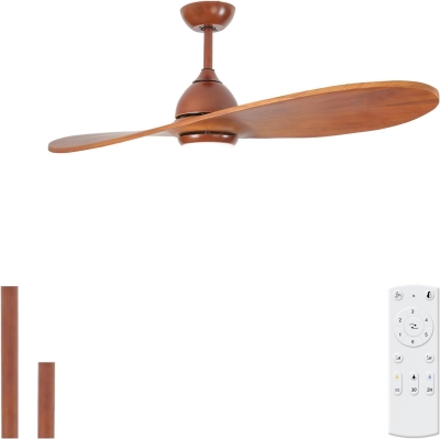 52 in. Stylish 2-Blade Ceiling Fan with LED Light and Remote Control for Patios, Living Room, Bedroom
