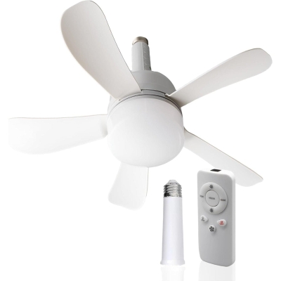 Small Ceiling Fan with Lights and Remote, Screw In Light Socket Fan
