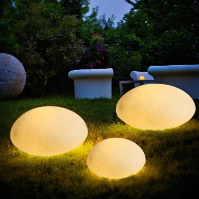 Sturdy Waterproof Cobblestone Outdoor LED Lawn Lamp with High Color Rendering, Energy Saving, Easy Installation for Garden, Path, Poolside