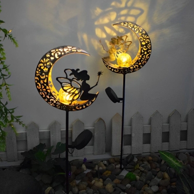 Durable Laser-Cut Iron Solar Garden Lights with Crackled Glass Ball Shade, Sun-Resistant, Automatic Charging, and Long-Lasting Outdoor Pathway Lamps