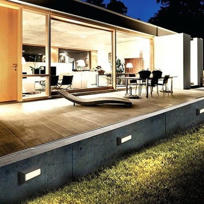 Durable Aluminum Die-Cast Waterproof Step Light with Anti-Glare PC Lampshade for Deck, Porch, Fence, and Wall, Ideal for Outdoor Use