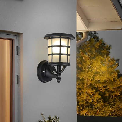 Waterproof Outdoor Wall Light with Adjustable Solar-Powered LED Colors, Metal and Glass Design, Dustproof, Long-Lasting, Elegant Artistic Style