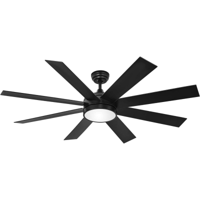 60 in. Black Ceiling Fan with Light and Remote, Modern Contemporary Ceiling Fan in Winter Summer for Living Room Bedroom