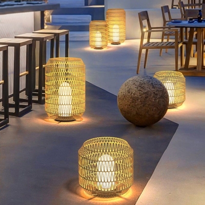 Outdoor Rattan Lantern Garden Light, Durable, High Color Rendering LED, Warm Atmosphere, Versatile Placement for Perfect Decoration