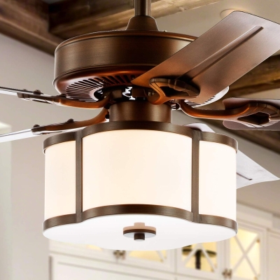 52 in. Metal Blade LED Ceiling Fan with Remote, Classic Traditional Glam Satin Bronze Ceiling Fan for Living Room Fan Family Room Dining Room Bedroom