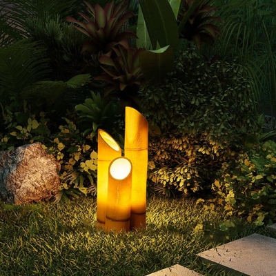 Nature-Inspired Bamboo Tube Outdoor Garden Light, Realistic, Weather-Resistant Lawn Lamp with Even Paint and Silicone Seals for Rain and Dust Protection