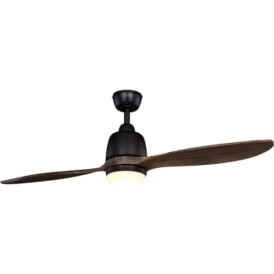 52 in. Contemporary 2-Blade Ceiling Fan with Integrated LED Light, Remote Control, and 3-Speed Settings