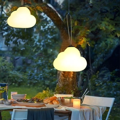 Outdoor Clouds Hanging Lamp with IP65 Waterproof Design, USB Rechargeable LED Light for Garden, Yard, Tree Branch, and Camping Decoration