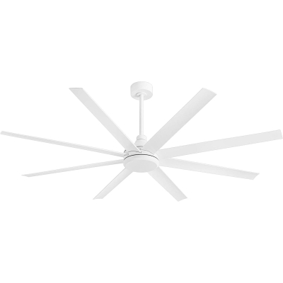 72 in. Large Ceiling Fans without Lights, Reversible Quiet Ceiling Fans with Remote, White Contemporary Industrial Style Ceiling Fans for Living Room