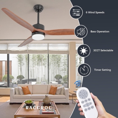 52 in. Outdoor Fans with Lights and Remote Control for Living Room Bedroom Office, Ceiling Fan for Summer, Designer Fans