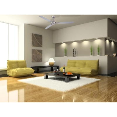 58 in. Black Modern Heavy Duty Industrial Ceiling Fan with Wall Control, 3 Blades Flat Ceiling Fan