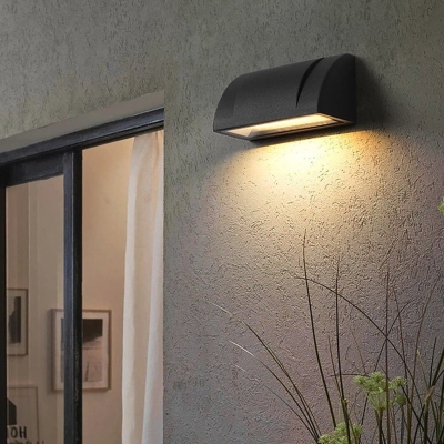 Modern Waterproof Industrial Wall Sconce, Black Finish, Beveled Shapes, and High Transmittance Glass for Urban Loft or Contemporary Home Decor