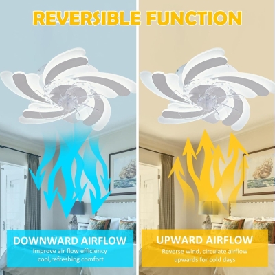 32 in. Flush Mount Ceiling Fan with Light, Remote Control Fan, Low Profile Flower Ceiling Fan