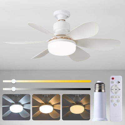 20 in. Light Socket Fan with Lights and Remote, Dimmable LED Cordless Light Socket Fan for Kitchen Bedroom Garage Small Room