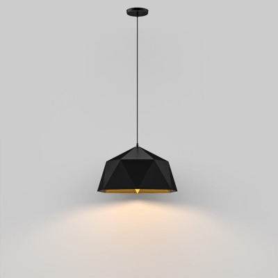 Minimalist Diamond Faceted Shade Single Pendant Light