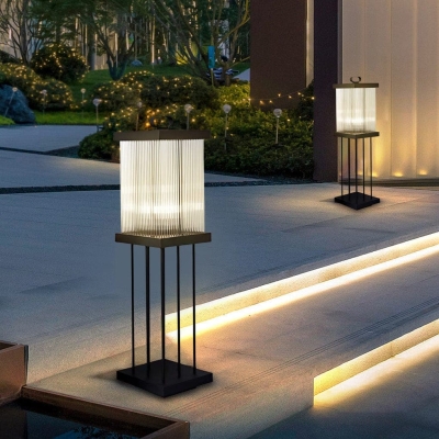Durable Stainless Steel Outdoor Lantern with Unique Glass Lampshade, Waterproof, Rustproof, Ideal for Garden, Patio, Porch, and Driveway Lighting