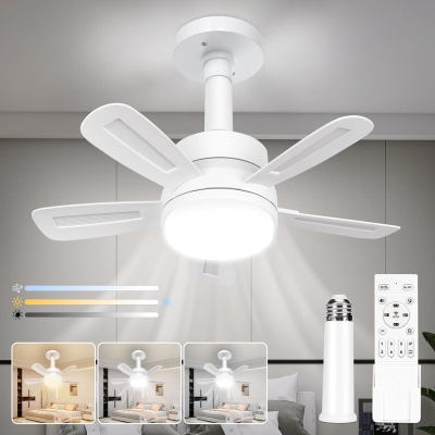 15.7 in. Dimmable Socket Fan Light with Remote, Screw In Ceiling Fan for Kitchen Laundry Room Basement