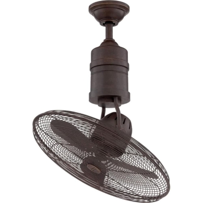 21 in. Outdoor Reversible Oscillating Ceiling Fan with Wall Remote Control, Caged Bronze Ceiling Fan