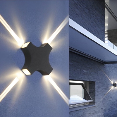 Modern Waterproof Aluminum Wall Lamp with High Brightness LED, Unique Design, and Fine Spraying Process for Outdoor Porch Lighting and Decoration