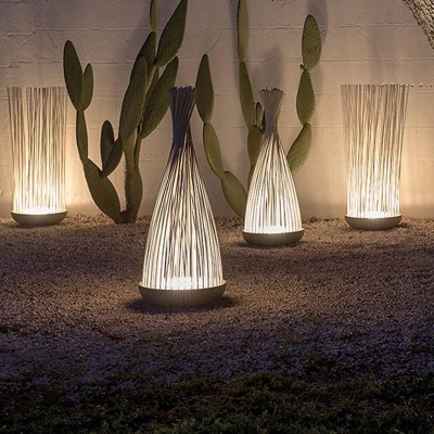 Modern Stainless Steel Outdoor Garden Lights with Unique Cutout Design, IP54 Waterproof, Warm Lighting for Patio, Lawn, and Pathway Decor