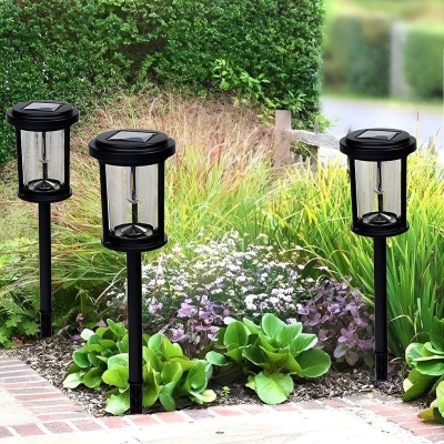 Durable Aluminum Solar Post Light with High Brightness LED, Glass Shade, Automatic Day/Night Function, Waterproof &amp; Rustproof for Outdoor Pathways