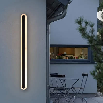 Outdoor Waterproof Modern Linear Wall Light for Porch Garage Patio, Indoor Wall Mount LED Wall Light for Living Room Bedroom