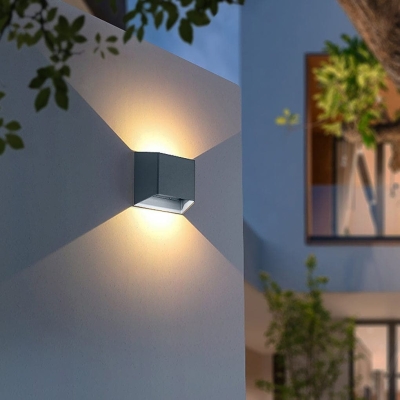 Modern Outdoor Up and Down Lighting Wall Lamp, Waterproof Aluminum Decorative Sconce for Chic and Unique Light Effects