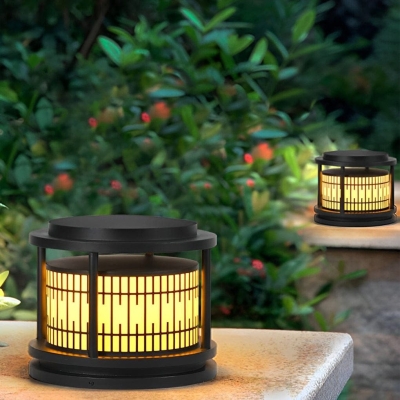 Decorative Solar Fence Post Light, Waterproof, Rust-Resistant, Long-Lasting Outdoor Pillar Light with Unique Pattern for Warm, Romantic Ambiance