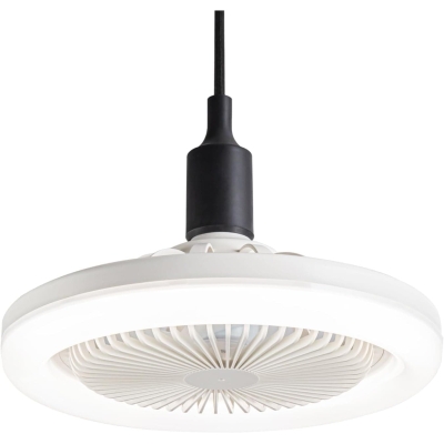 10 in. Mini Ceiling Fan with Light, Socket Fan Light, 360&iexcl;&atilde; Rotating Ceiling Fan, Modern Fan with Light, LED Silent Bathroom Ceiling Fan with Light