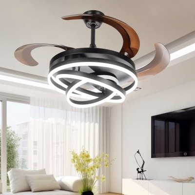 48 in. Pretty Ceiling Fans, Dimmable Silent LED Ceiling Fan Lights with Remote for Living Room Bedroom, Kitchen, Dining Room
