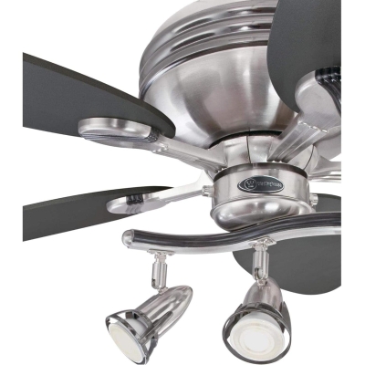 52 in. Indoor Ceiling Fan with Light, Brushed Nickel Ceiling Fan