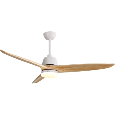56 in. Remote Control Ceiling Fan and Light, Dimmable Reversible Quiet Ceiling Fans with Timer, Wood Ceiling Fans for Bedroom Living Room Patios
