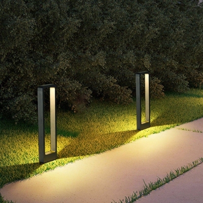 Modern Minimalist Outdoor Lantern, Stainless Steel, Waterproof IP54, Rust-Proof Pathway Light for Courtyard, Pavilion, and Post Lighting