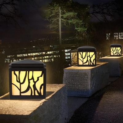 Stylish Stainless Steel Outdoor Lamp with Waterproof Design, High-Transmittance Lampshade, and Energy-Saving LED Bulbs for Lawn and Fence Posts