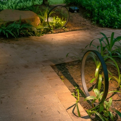 Minimal Ring-Shaped Aluminum LED Pathway Light, Durable, Energy-Saving, High Brightness Outdoor Garden Lamp for Enhanced Landscape Decor