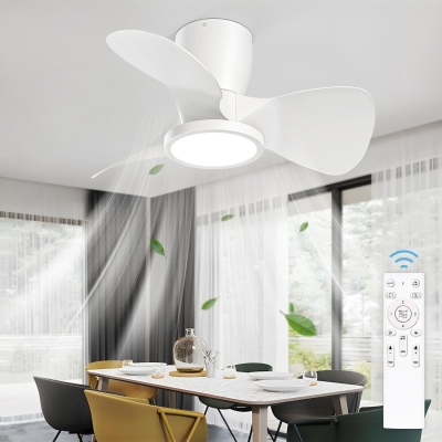 24 in. Remote Control Ceiling Fan and Light, Bedroom Kitchen Living Room Apartment Ceiling Fans for Low Ceiling