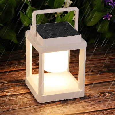 Portable Outdoor Solar and USB Rechargeable Camping Light with Handle, Warm Lighting, Simple Operation, Ideal for Reading, Eating, and Night Walks