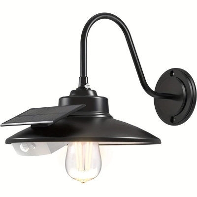Outdoor Motion Sensor Wall Light, Waterproof Solar Barn Light, Farmhouse Exterior Gooseneck-Shaped Light for Yard Garage Patio Wall