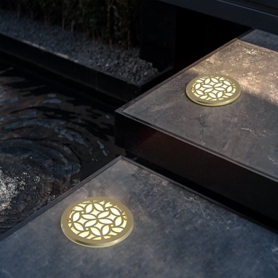 Classical LED Embedded Step Lights, Waterproof Aluminum Outdoor Lighting for Courtyard, Patio, Yard, Garden, Retro Design, Warm Atmosphere