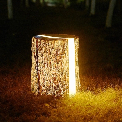 Tree Stump Shaped LED Outdoor Lights, Waterproof, Self-Cleaning, Perfect for Garden, Patio, Pathways, and More, Warm Lighting Atmosphere