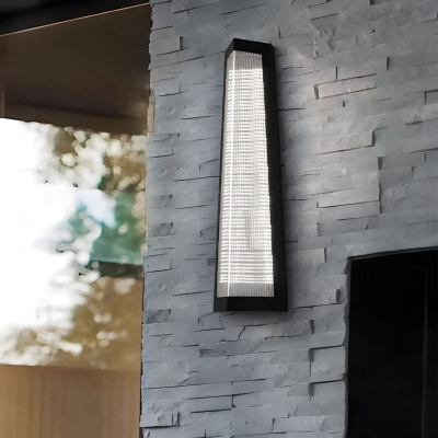 Stainless Steel Outdoor Wall Light with Transparent Acrylic Lampshade, Rustproof, Waterproof, and Bright for Corridors, Doorways, and Garages