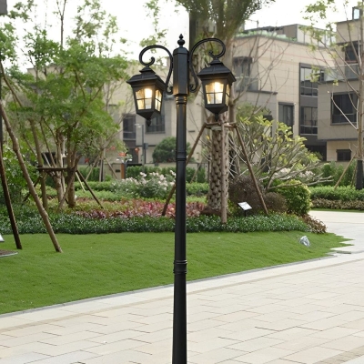 Durable Aluminum Outdoor Post Lights with High Transmittance Glass Lampshade, Waterproof, Rust-Proof, and Weather-Resistant for Home Landscape