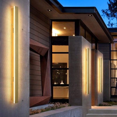 Modern Minimalist Waterproof Outdoor Wall Lamp with Insect-Proof and Rust-Proof Design, Uniform Light Transmission, and Warm Atmosphere Creation