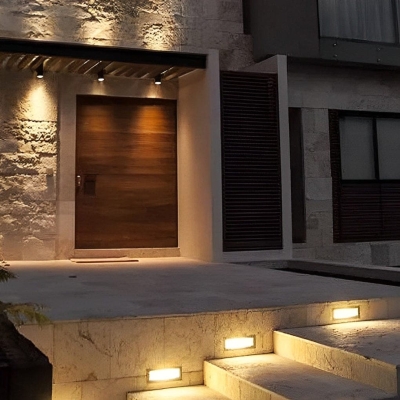 Energy-Efficient 3W Recessed LED Step Light with Black Aluminum Panel for Indoor/Outdoor Use, Ideal for Stairs, Pathways, and Patios