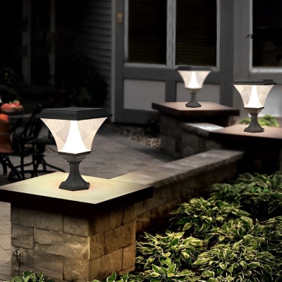 Fast-Charging, Waterproof, and Rustproof Die-Cast Aluminum Solar Pillar Light with Retro Lantern Design for Garden, Driveway, and Patio