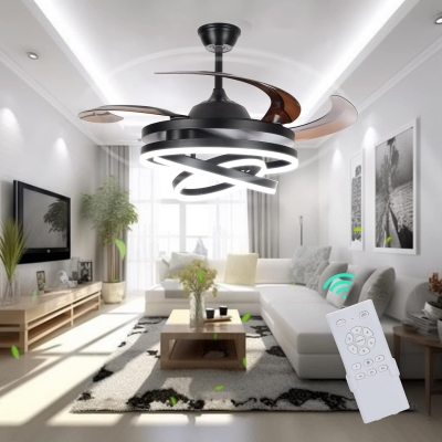 48 in. Pretty Ceiling Fans, Dimmable Silent LED Ceiling Fan Lights with Remote for Living Room Bedroom, Kitchen, Dining Room