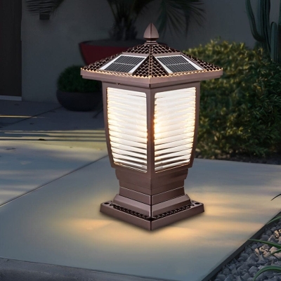 Intelligent Solar Post Cap Lights with Auto On/Off, Waterproof Design for Garden, Courtyard, Terrace, High-Quality, All-Weather Charging