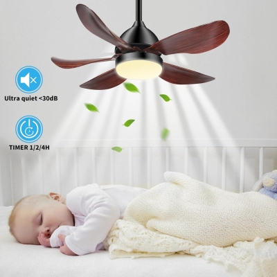 27 in. Small Ceiling Fan for Bedroom Kitchen Dining Room, Quiet Ceiling Fans, Ceiling Fans with Lights and Remote APP Control