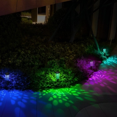 Solar Pathway Light with Gorgeous Light and Shadow, Dual Color Modes (Warm White &amp; RGB), IP65 Waterproof for Outdoor Decoration &amp; Lighting